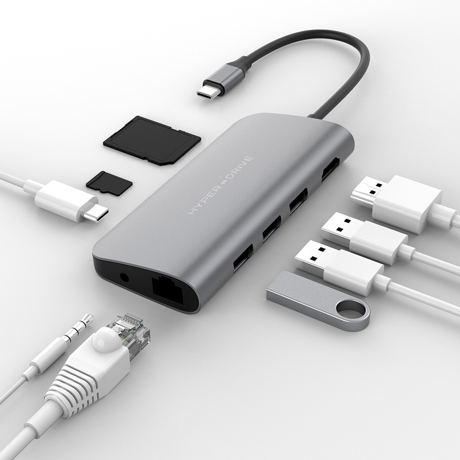 Hub USB-C Hyper Drive POWER 9 in 1