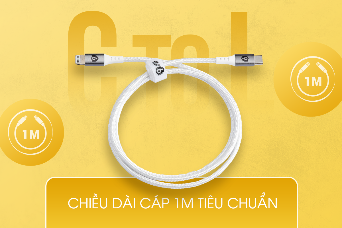 Cáp sạc 9Fit C to Lightning