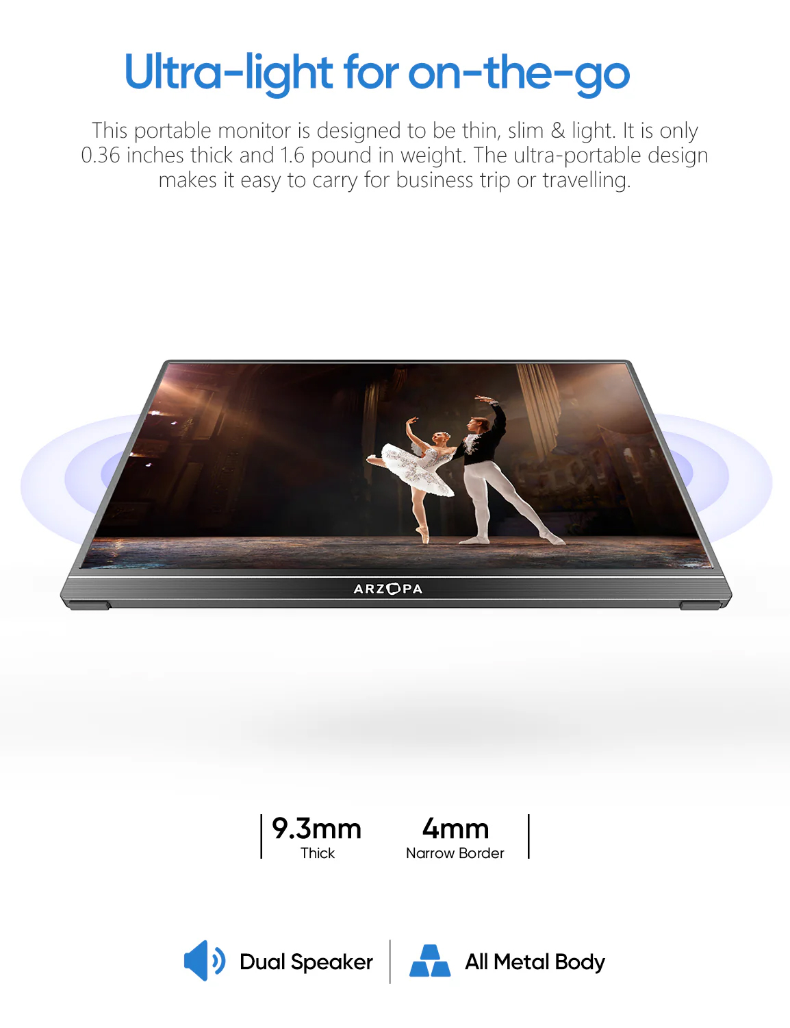 Màn hình di động Arzopa A1 15.6-inch