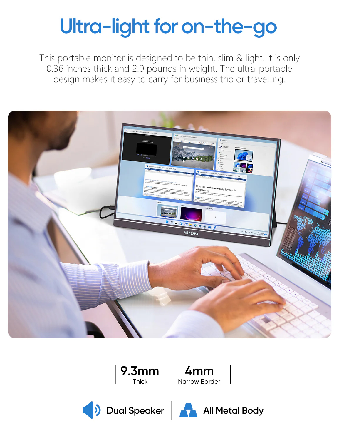Màn hình di động Arzopa A1M 17.3-inch