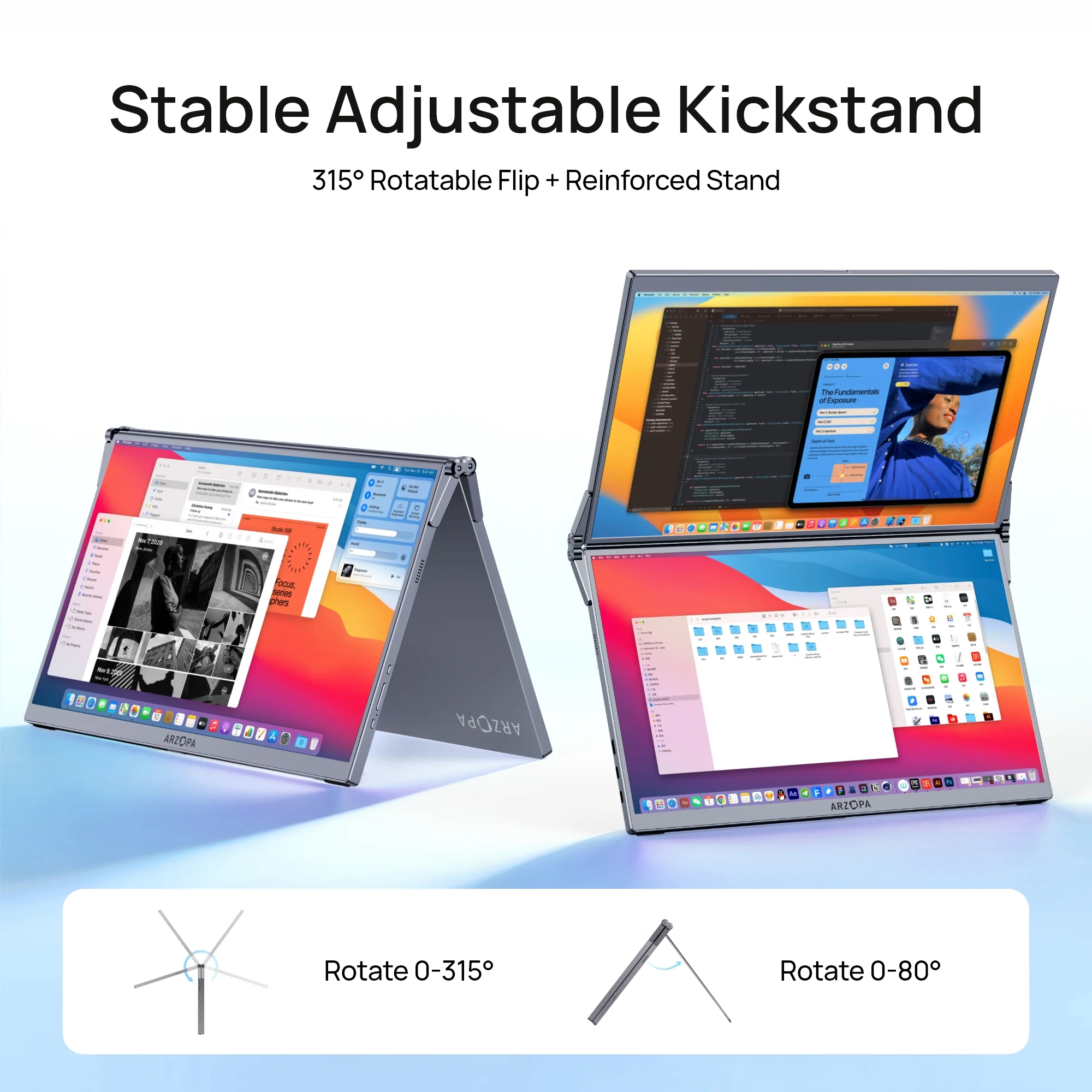Màn hình di động Arzopa E1 Dual-Screen