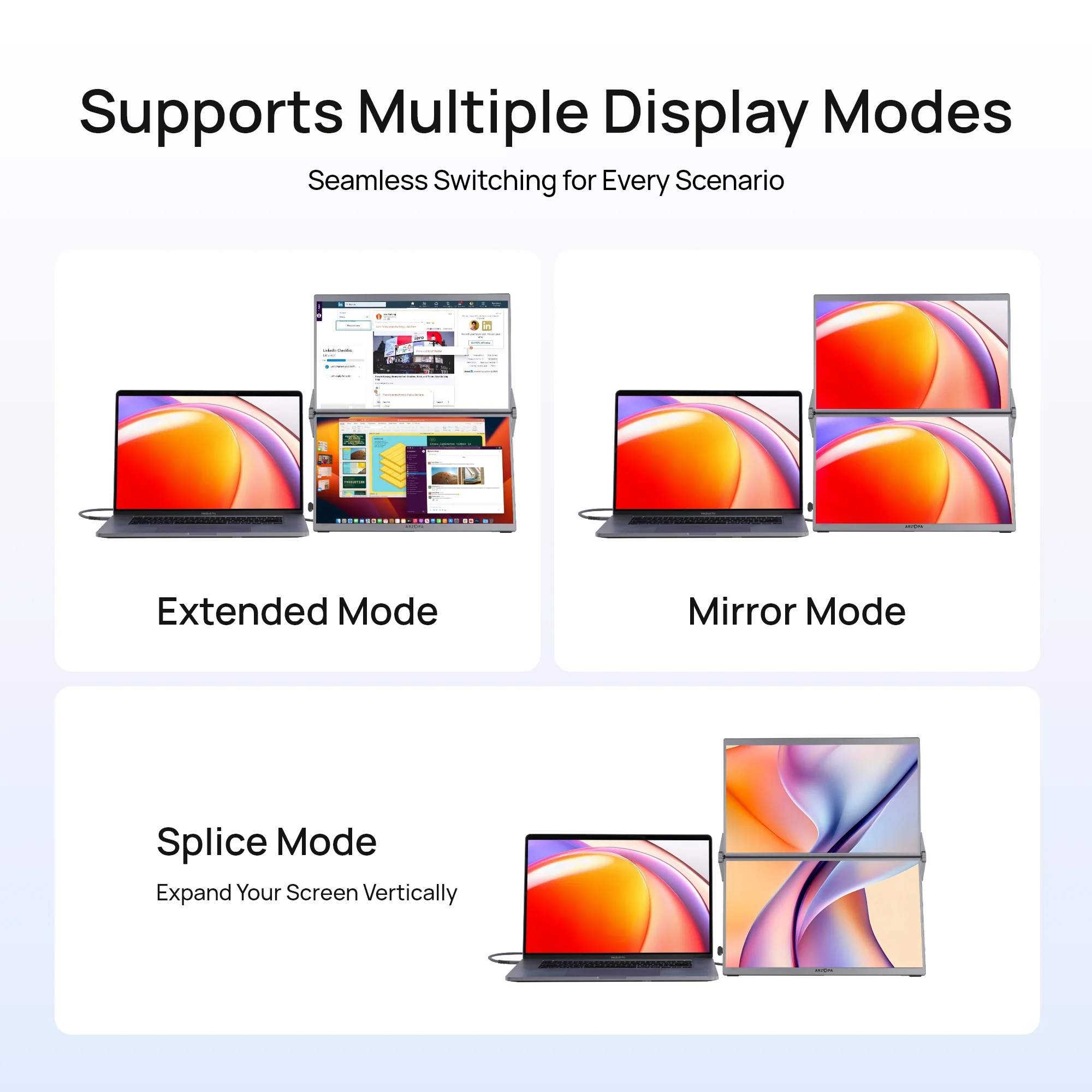 Màn hình di động Arzopa E1 Dual-Screen