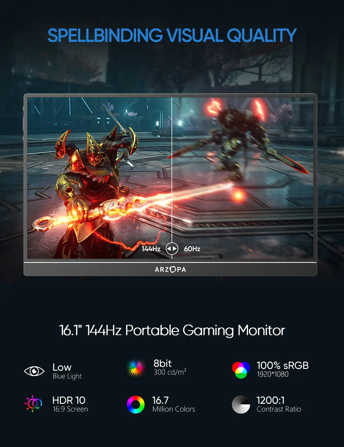 Màn hình di động Arzopa Z1FC 144Hz 16.1-inch