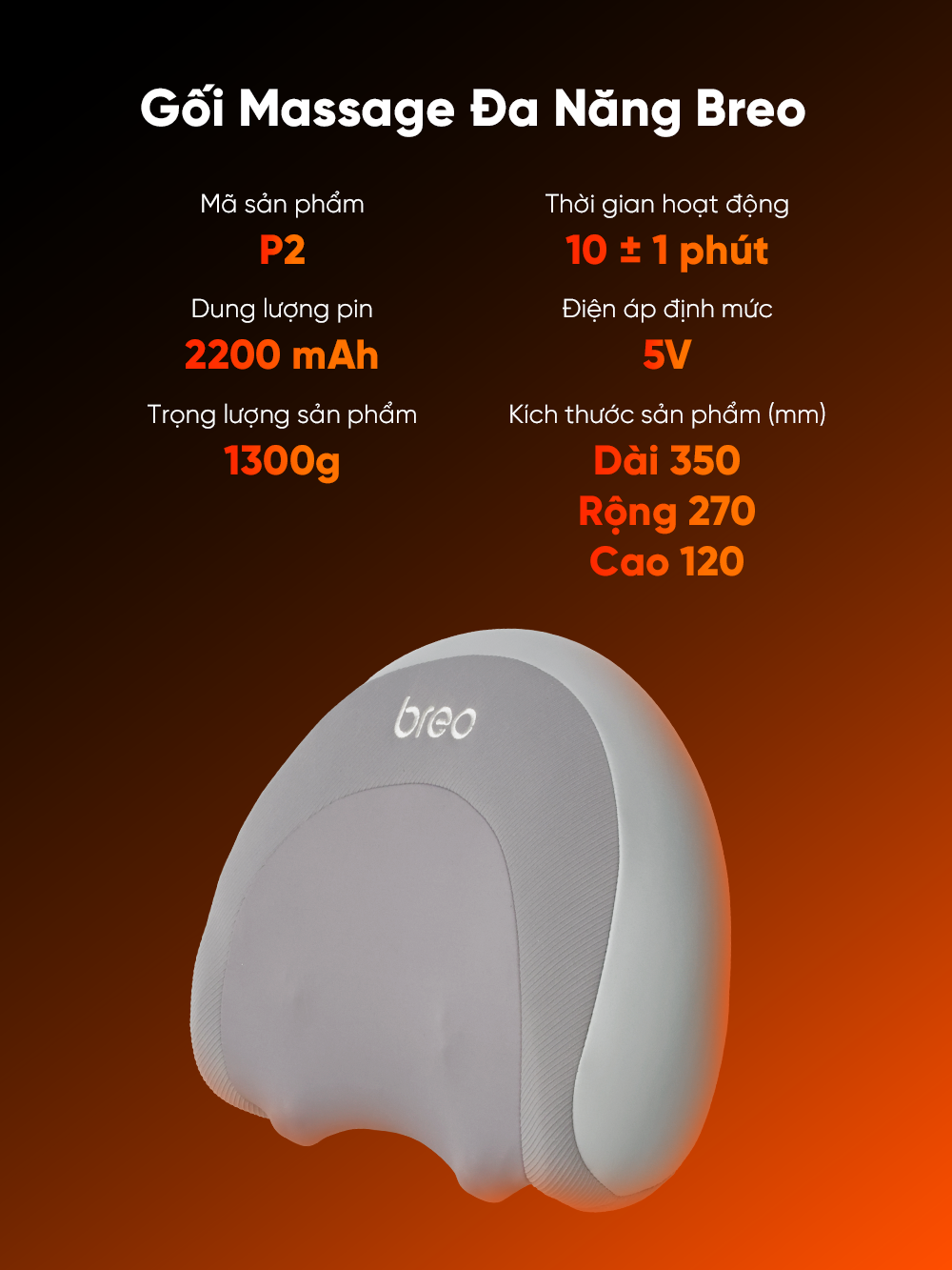 Máy massage cổ vai gáy Breo P2