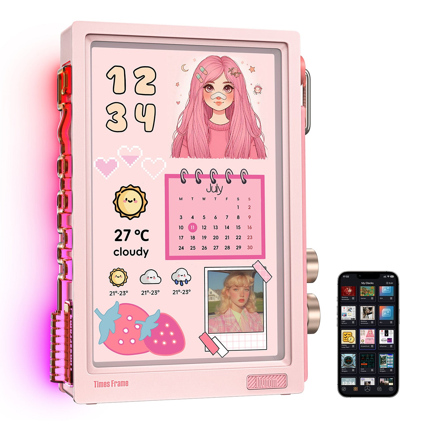 Divoom Times Frame Pink