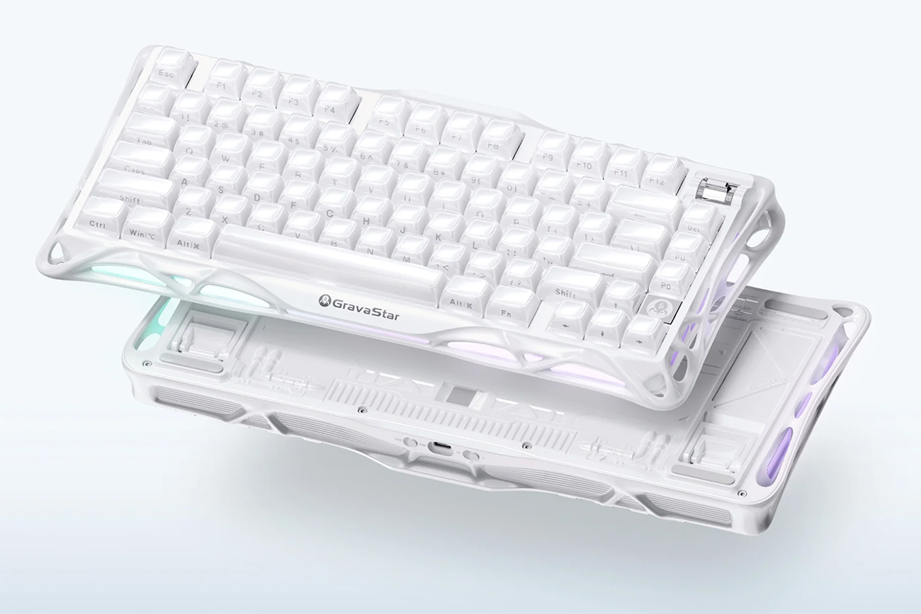 Bàn phím GravaStar Mercury K1 Opaline White