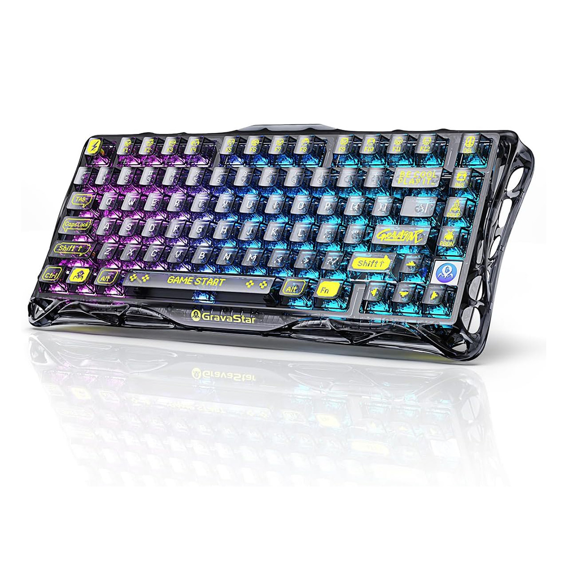 Bàn phím GravaStar Mercury K1 Lite Transparent Black