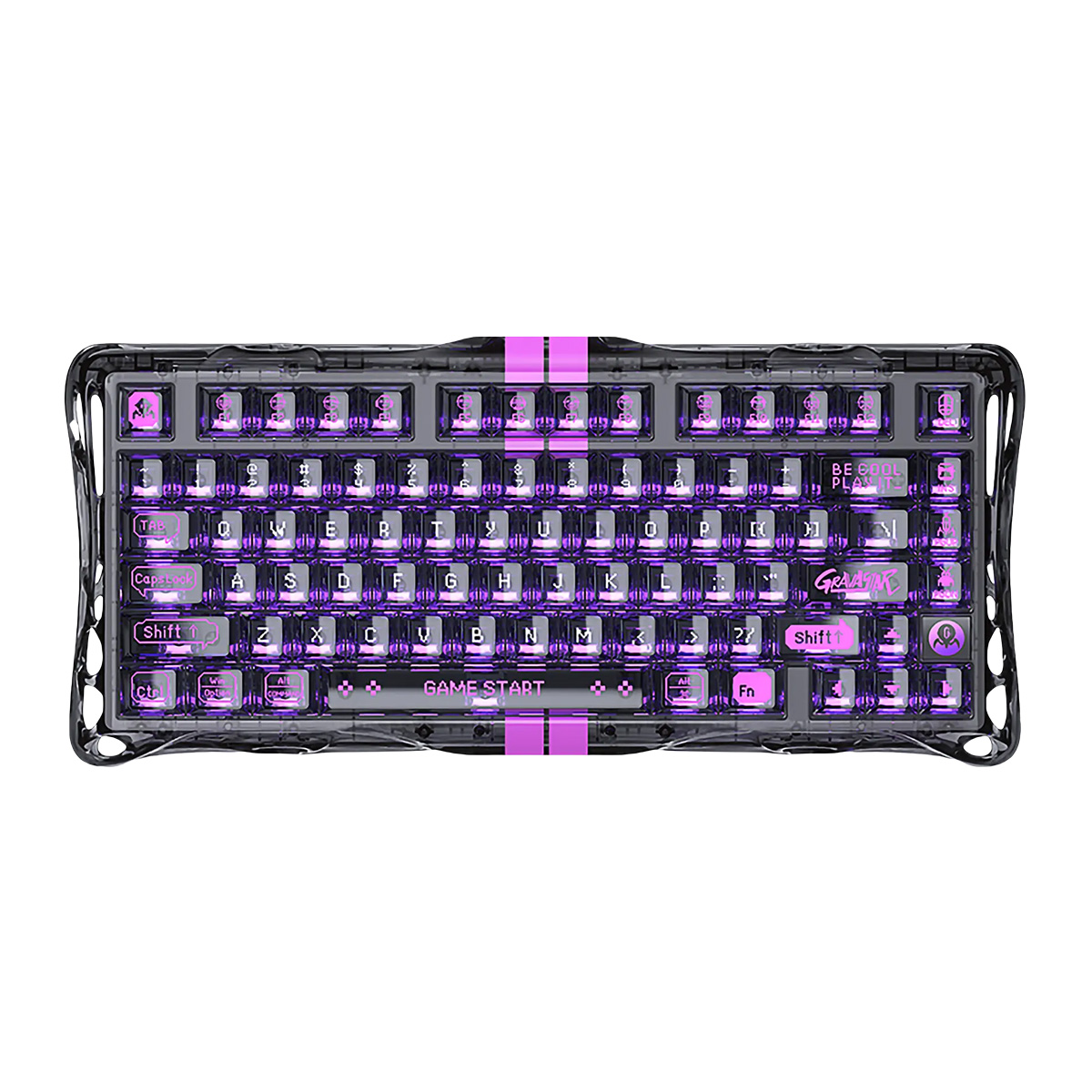 Bàn phím GravaStar Mercury V75 Lite Transparent Black