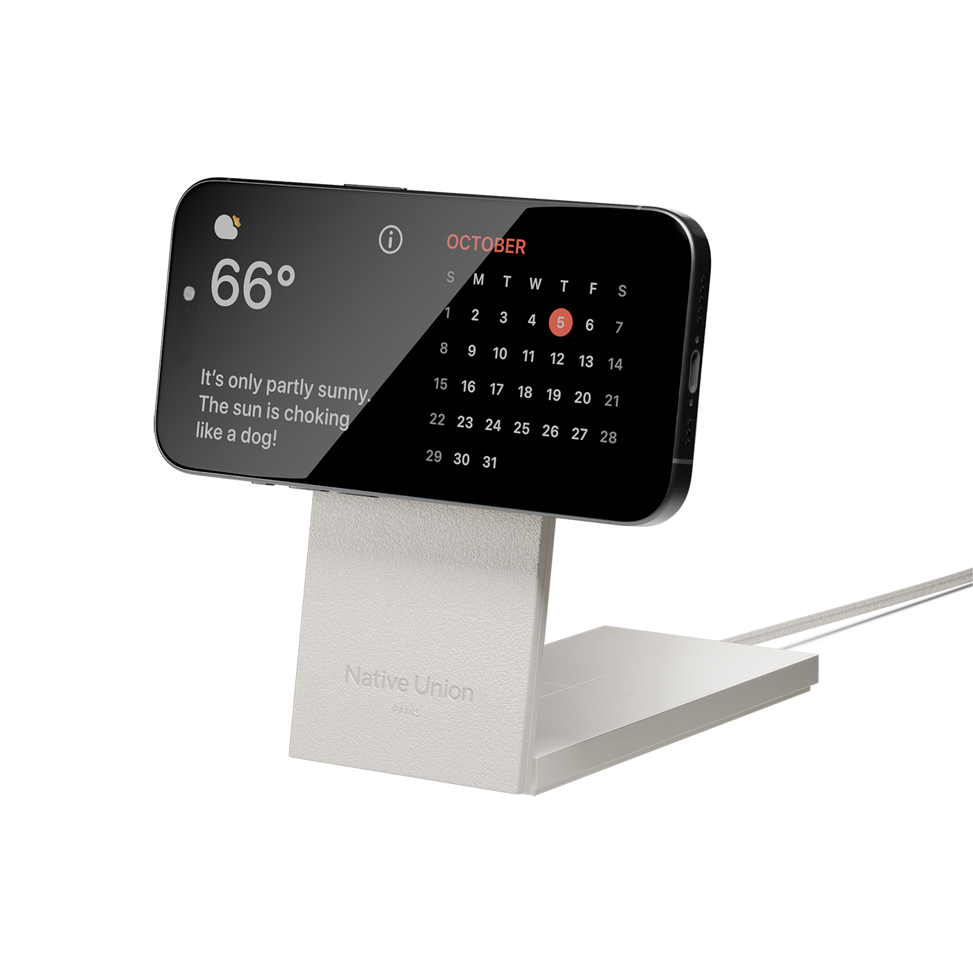 Native Union Rise 2-in-1 Magnetic Wireless Charger Sandstone