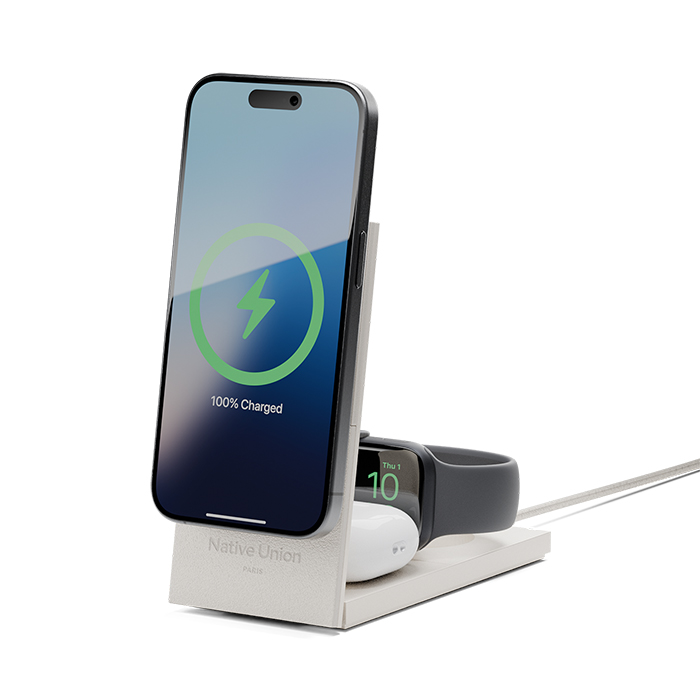 Sạc không dây Native Union Rise 3-in-1 Magnetic Wireless Charger Sandstone