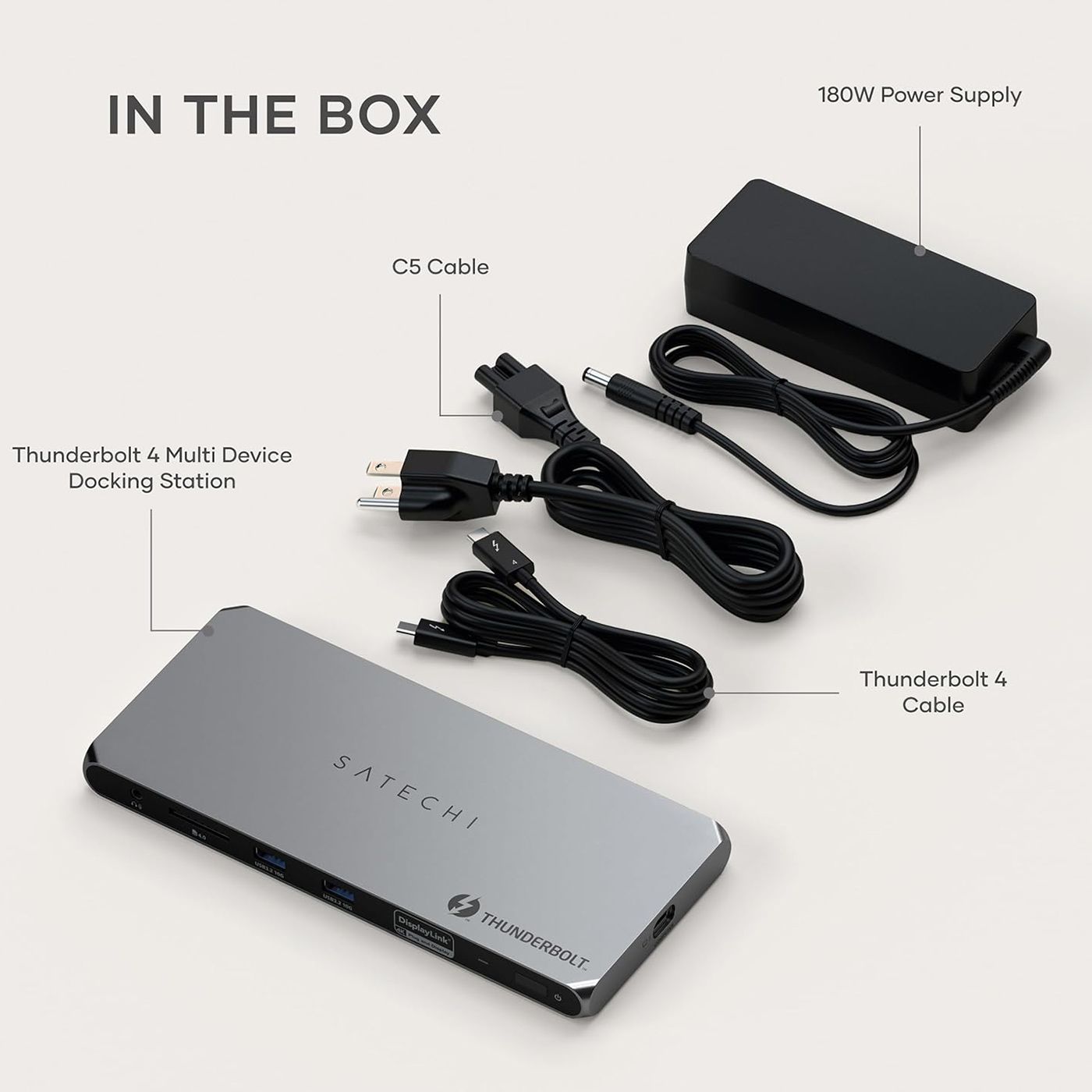 Satechi ThunderBolt 4 Multi Display Docking Station