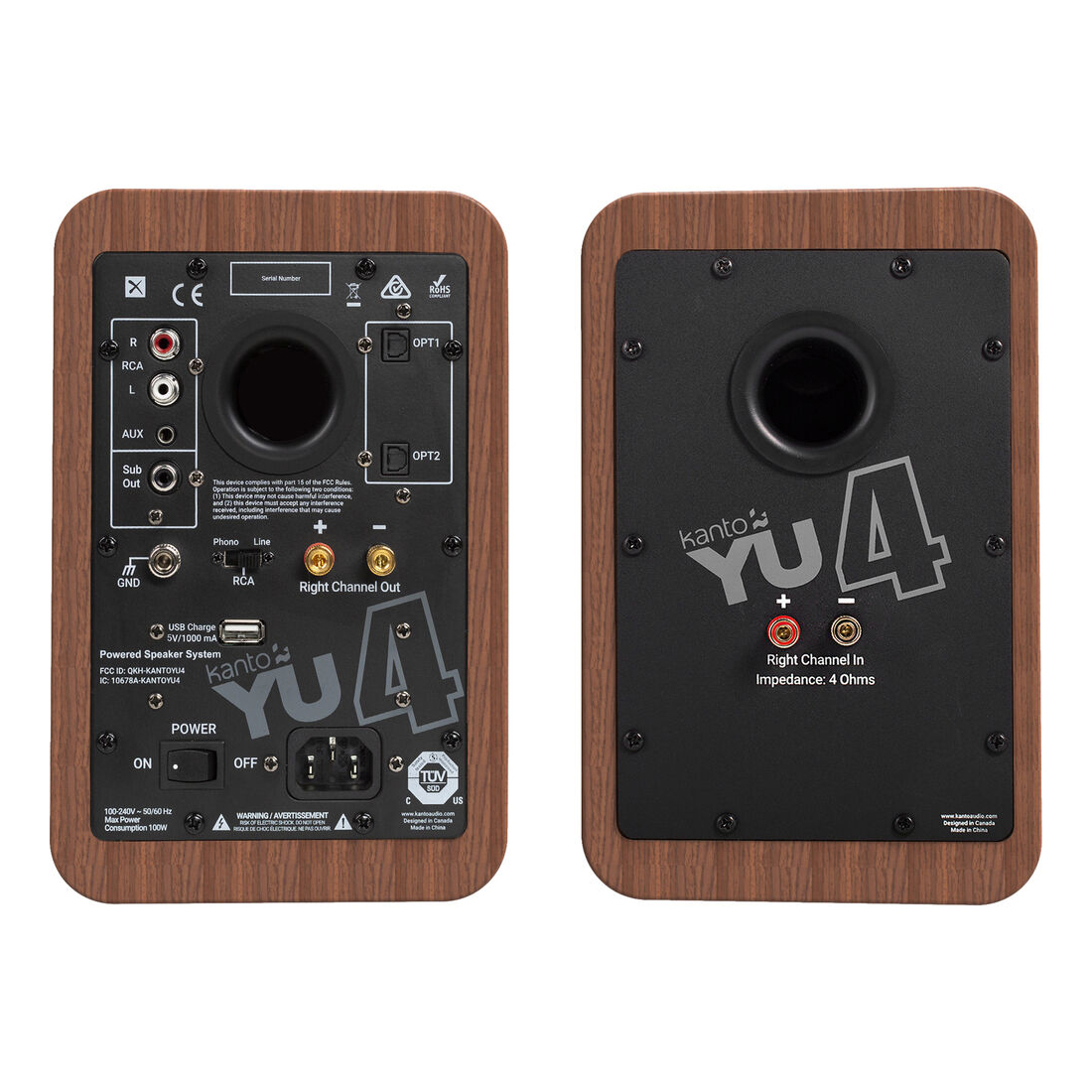 Loa Kanto YU4 Walnut