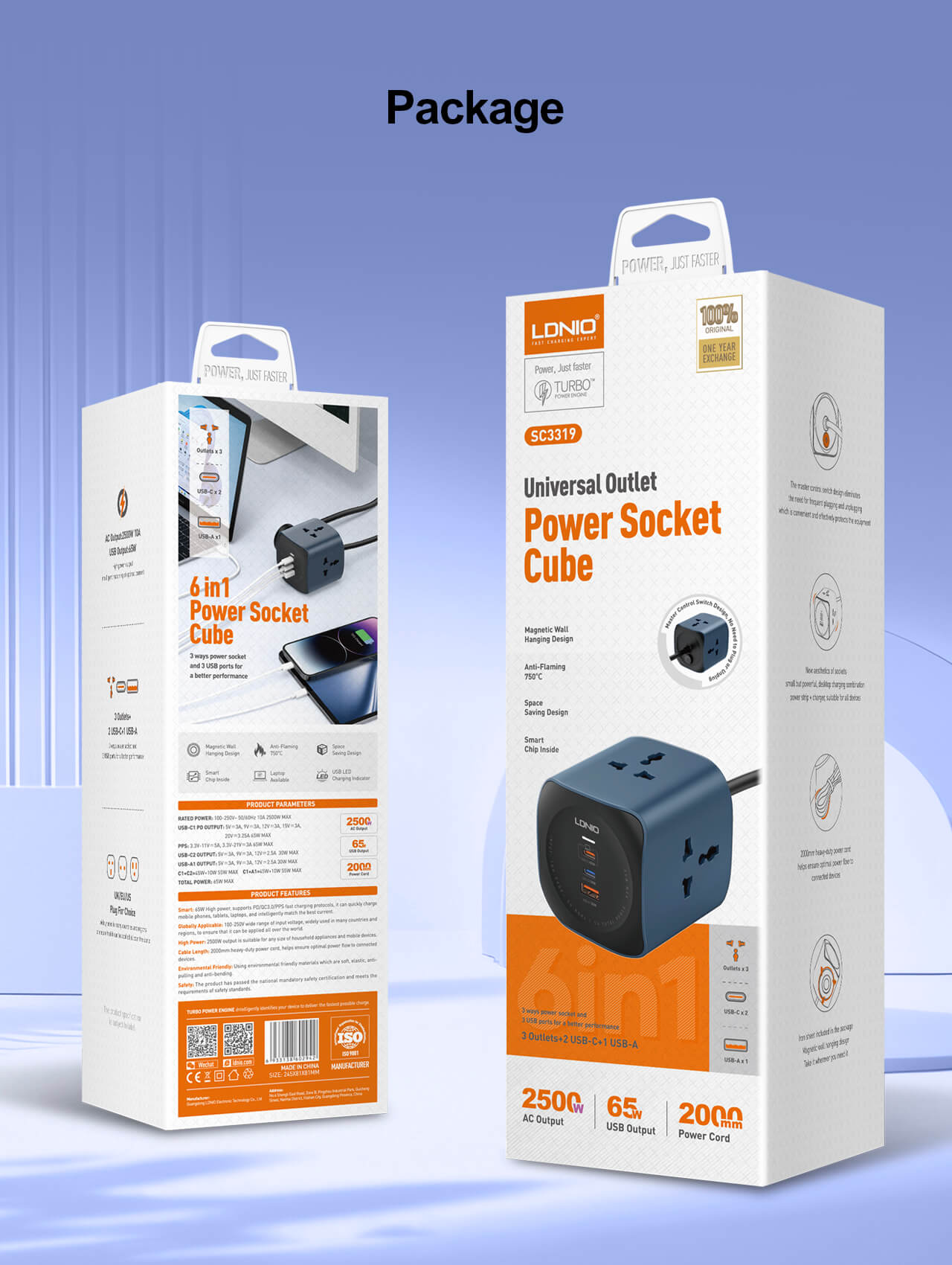 Ổ điện LDNIO SC3319 65W Ổ điện LDNIO SC3319 65W