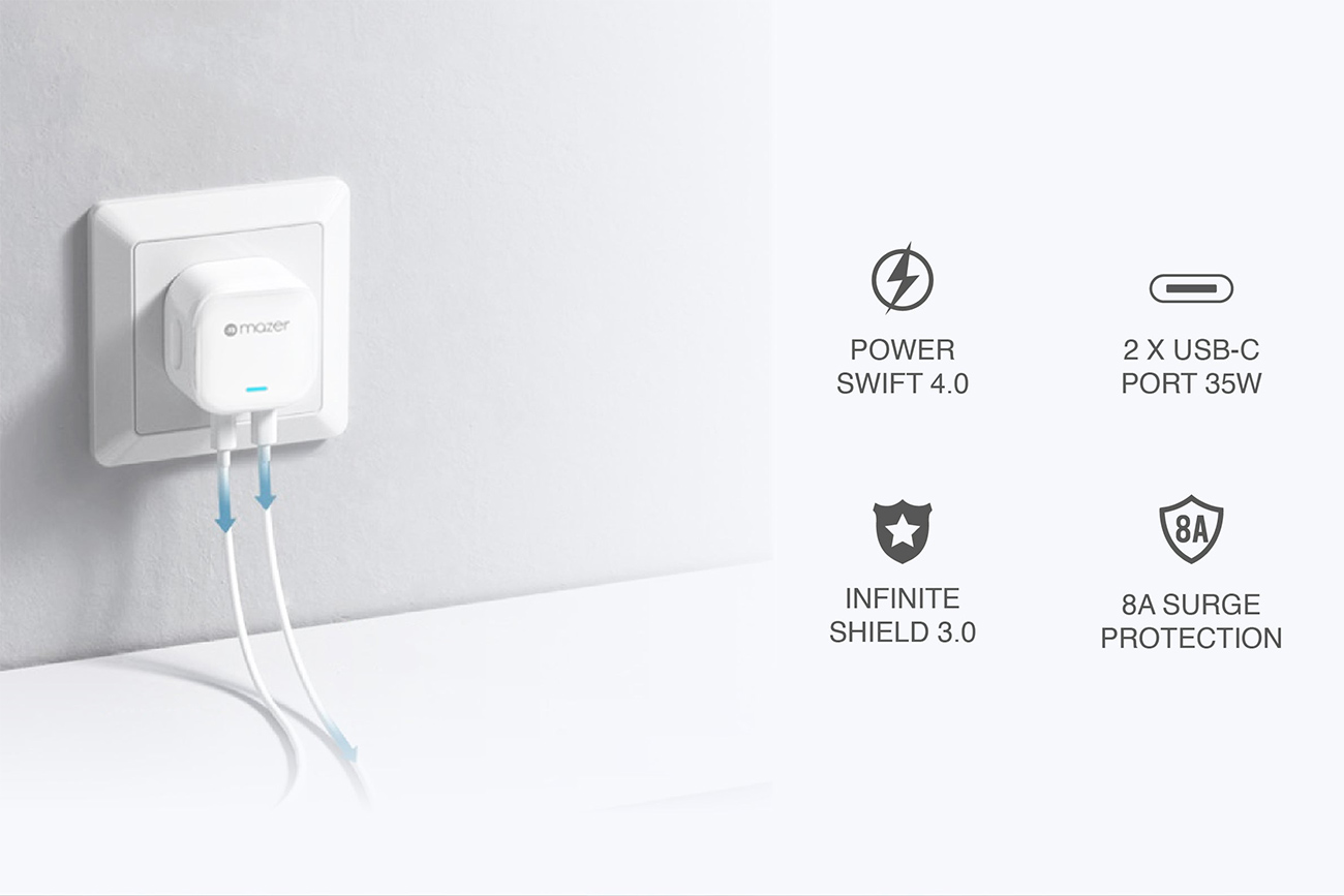 Sạc Mazer 35W 2 ports
