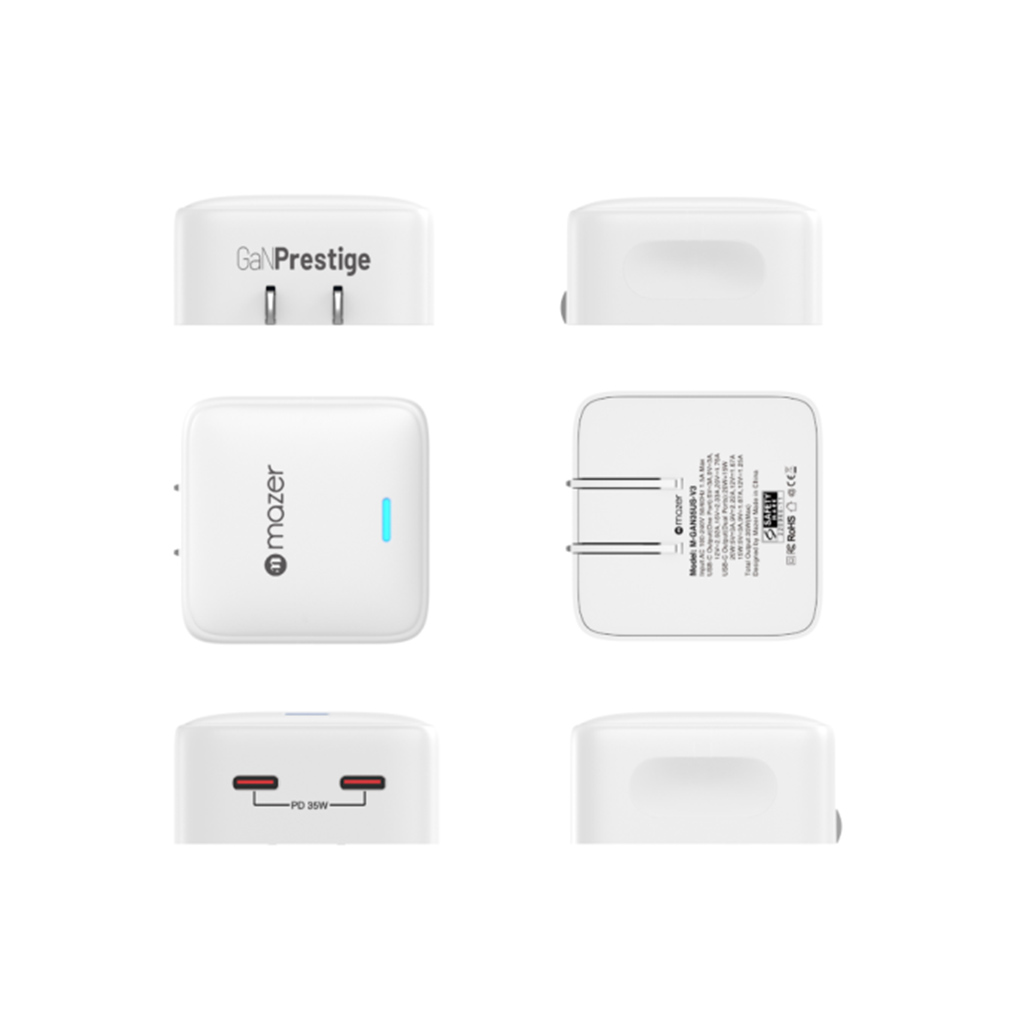 Sạc Mazer GaN Prestige 35w 2 ports