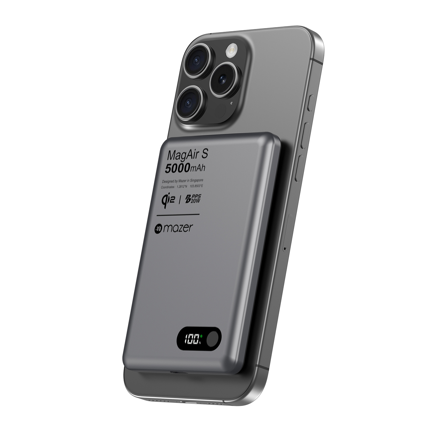 Pin sạc không dây Mazer MagAir29 Gray