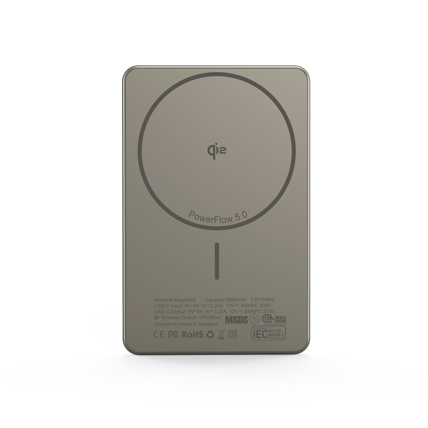 Pin sạc không dây Mazer MagAir29 Titanium