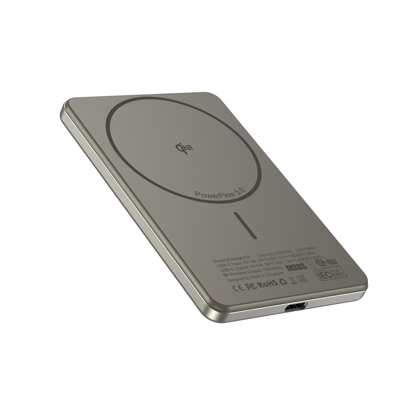Pin sạc không dây Mazer MagAir29 Titanium