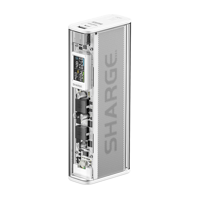 Pin trong suốt Shargeek 140 White